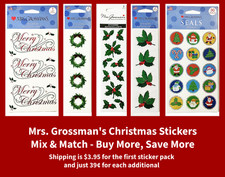 Mrs. Grossman's Christmas Stickers - Sealed Packs - You Pick