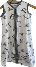 Burts Bees Baby Beekeeper Sleep Sack Size Medium 6-12 Months Alphabet Bees