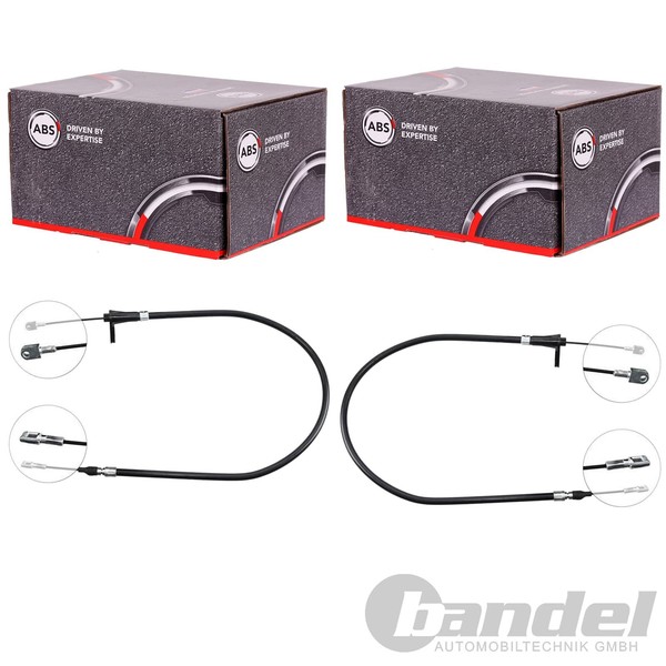 2X A.B.S. Handbremsseile Hinten Passend FüR Mercedes 124 190 E-KLASSE Scheibenbr-image