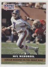 1991 Pro Set NFL Newsreel John Elway Charles Haley #345 HOF 02fd
