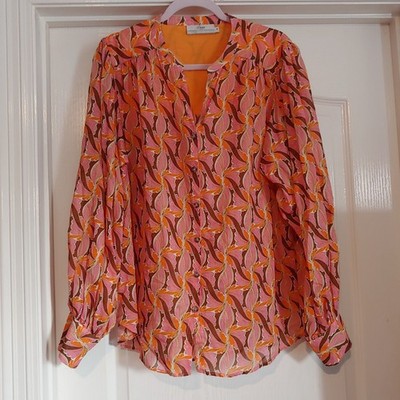 Devotion Twins Anthropologie Oversize Lightweight Flowy Artsy Bright Boho Top M