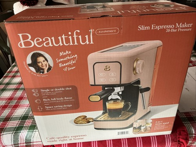 #ad #ad Espresso Machine Coffee Cappuccino Latte Maker 20 Bar Pressure Rose NIB $118.90