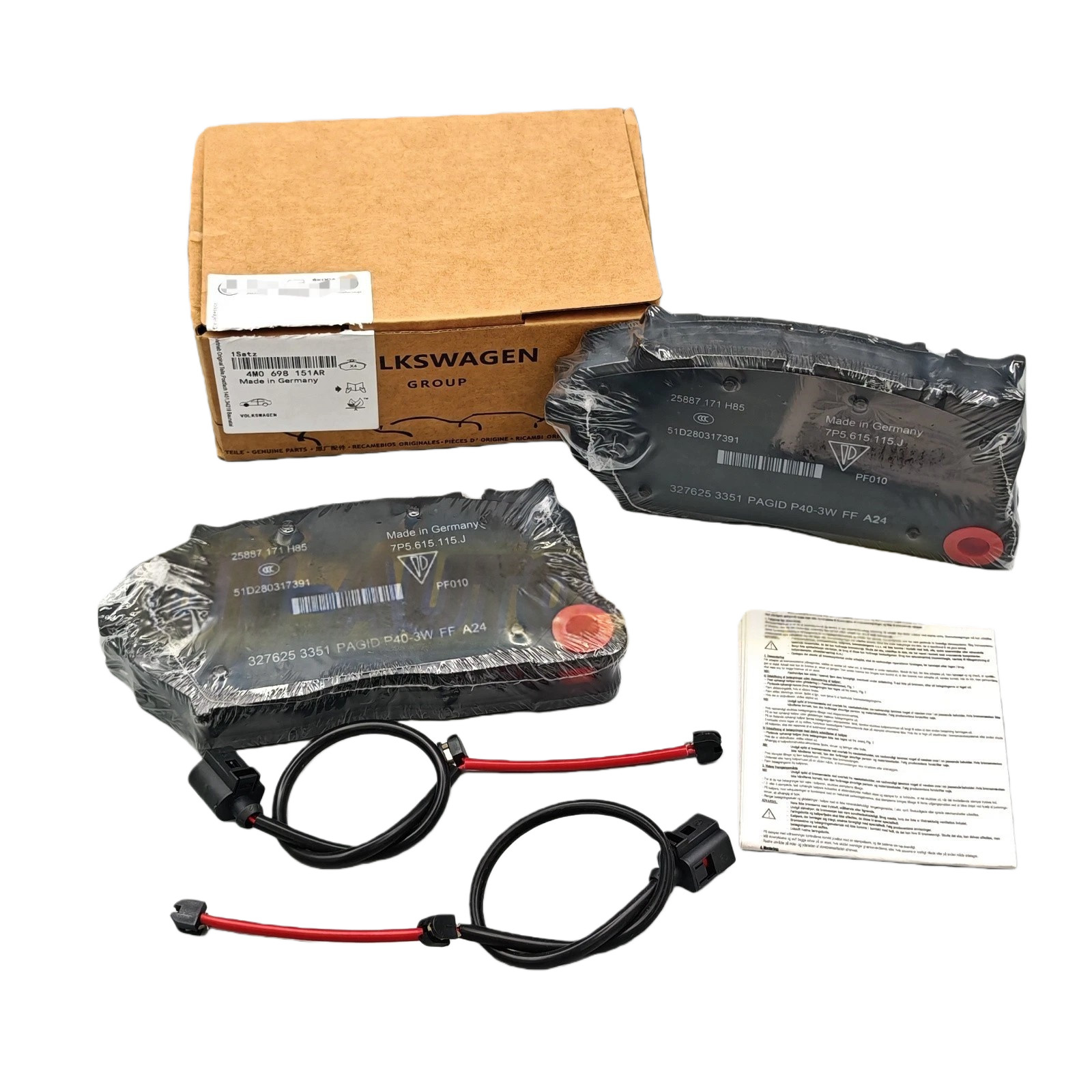 4M0698151BP Front Brake Pads Set with Sensor For Lamborghini Urus US