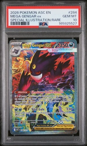 2026 POKEMON ASC EN-ASCENDED HEROES #284 MEGA GENGAR EX PSA 10