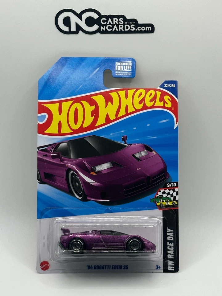2025 Hot Wheels Super Treasure Hunt '94 Bugatti EB110 SS With Protector - Image 3 of 4