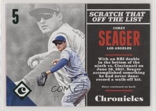 2017 Panini Chronicles Green 74/199 Corey Seager #22 4y7