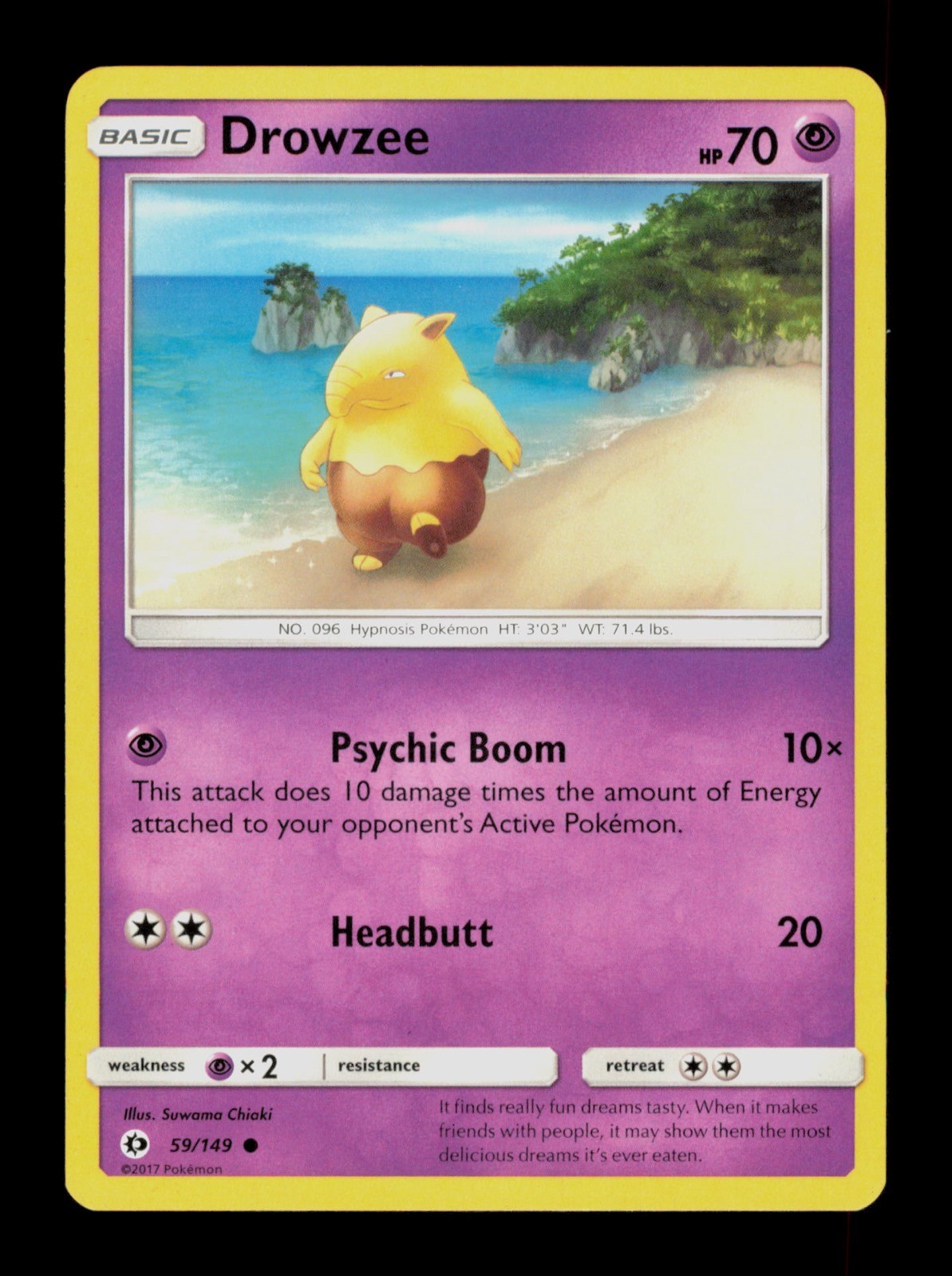 Drowzee 59/149 Pokemon Sun&Moon Trading Card TC