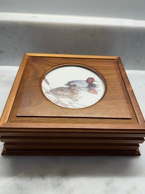 Men's Walnut Jewelry Box, 10-1/2'' x 9'' x 3-1/2'',