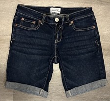 Aeropostale Aero Dark Denim Cuffed Jean Shorts, Sz 5/6