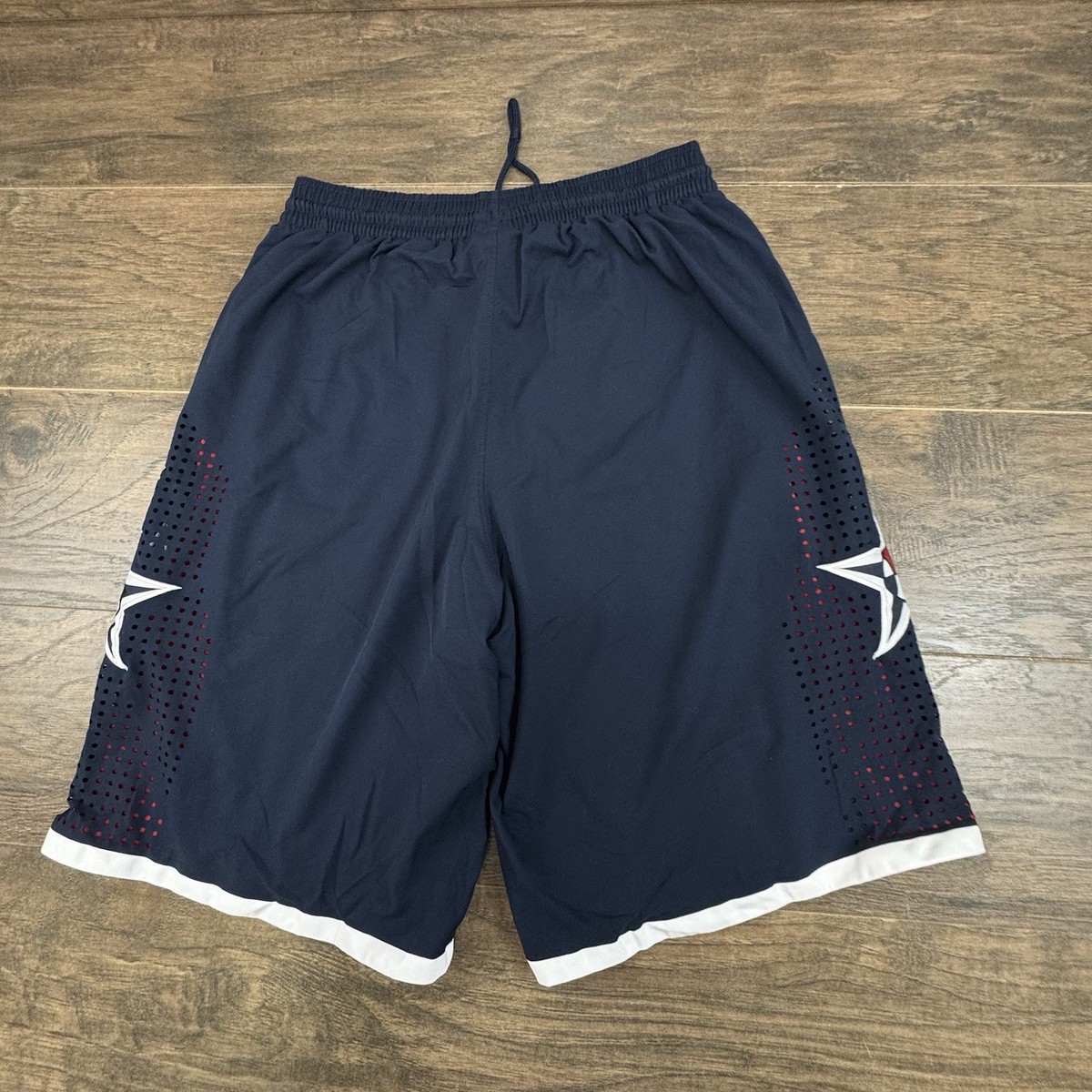 Vintage Nike Team USA Basketball Shorts Mens Large Blue Athletic 
