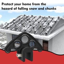 52 pack Black Plastic Roof Ice Snow Standing Seam Guard for Metal Roof