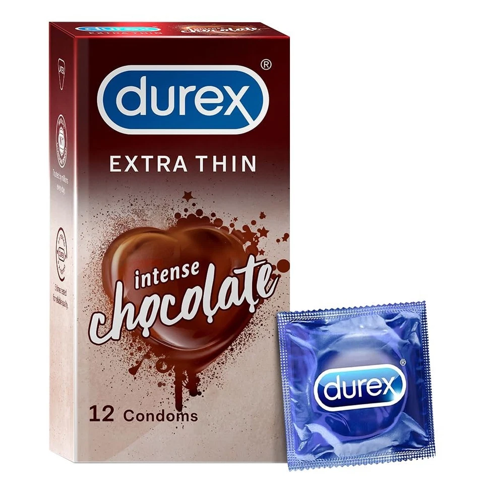 Durex Extra Thin Intense Chocolate Flavoured Condoms For Men - 12s - Image 3 of 4