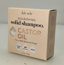 1 Pack Kitsch Shampoo Bar Nourishing Castor Oil pH Balanced Color Safe 3.2oz/91g