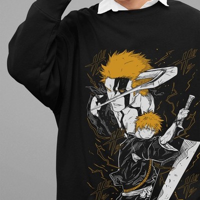 Bleach Anime Sweatshirt Ichigo Bankai Sweater Zaraki Manga Yhwach Aizen Pullover