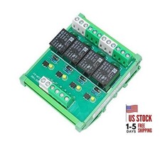 Relay Module 1 SPDT DIN Rail Mount 24V DC/AC Interface Relay 24VACDC 4 Channel