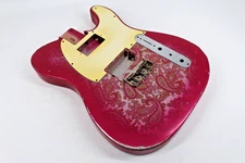 MJT OfficialCustom Vintage Aged Nitro Guitar Body Mark Jenny VTT 1P Pink Paisley