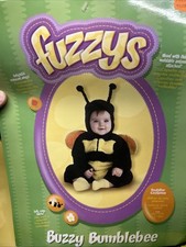 12-18 Month Fuzzys Buzzy Bumblebee Costume Halloween Dress-up Hooded Jump Suit