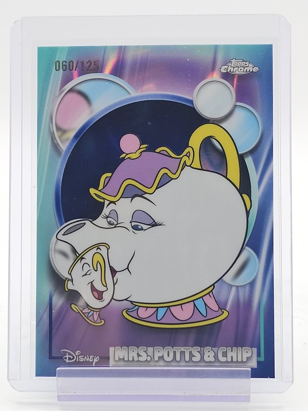 MRS. POTTS & CHIP 2026 TOPPS CHROME DISNEY DARK BLUE LIGHT BLUE LAVA /125 Q4193