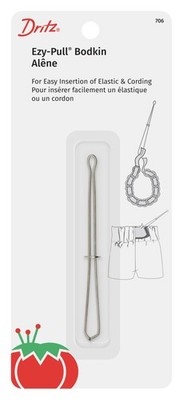 Dritz Ezy-Pull Bodkin, Cording & Elastic Insertion, 1 Count Silver