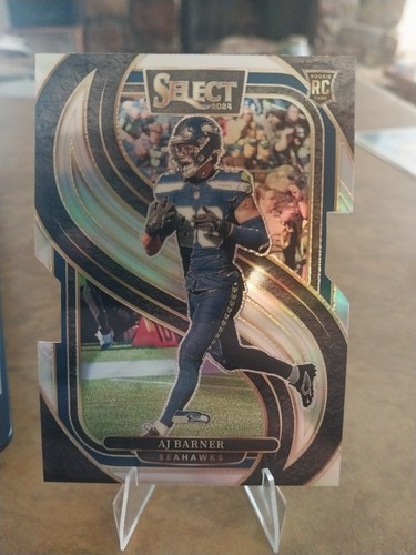 2024 Panini Select - Premier Level AJ Barner #103 Silver Prizm Die-Cut (RC)