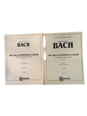 Bach The Well-Tempered Clavier 48 Preludes & Fugues For Piano Sheet Music Books 
