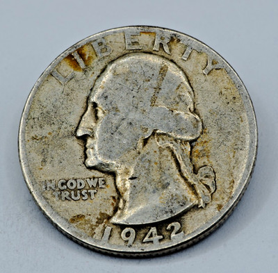 1942-P 90% Silver Washington Quarter US Mint Philadelphia