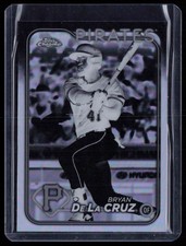 BRYAN DE LA CRUZ 2024 TOPPS CHROME UPDATE NEGATIVE REFRACTOR PITTSBURGH PIRATES