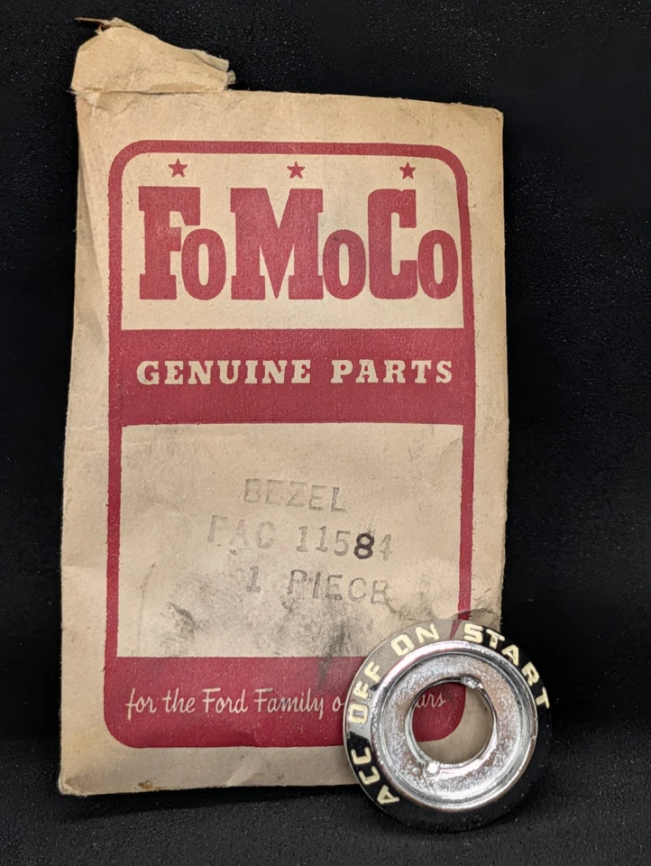 NUEVO 1954 1955 MERCURY MONTEREY MONTCLAIR 1 1/6" INTERRUPTOR DE ENCENDIDO BISEL FAC-11584A Foto 2 de 4