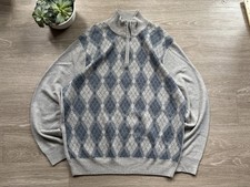 Men s Vintage 90 s Grandpa Argyle Soft Sweater Geoffrey Benne