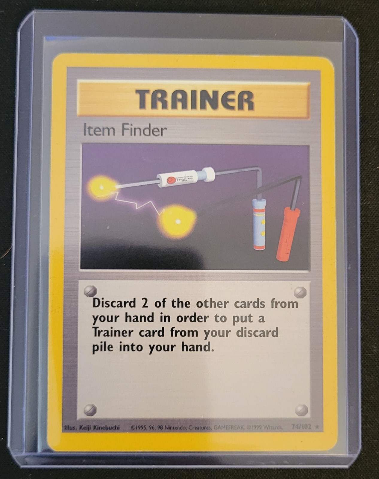 ITEM FINDER 74/102 - BASE Set - UNLIMITED VINTAGE WOTC POKEMON CARD TCG 