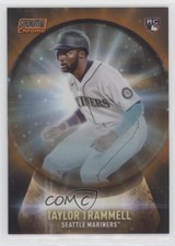 2021 Stadium Club Chrome Crystal Ball Orange Refractor 19/25 Taylor Trammell fm0
