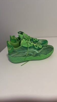 PUMA MB 03 Green Men's Basketball Low Top Sneakers Athletic Lace Up Solid