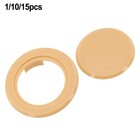 Patio Garden Table Umbrella Cap and Hole Ring Set Brown Plastic 2 Inch