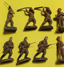 Lot of 8 Elastolin Toy Soldiers Germany 1900s Hand Painted