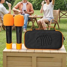 Microphone Storage Box Organizer Travel Case EVA Cordless Microphone Case