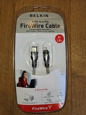 Belkin 1394 FireWire iLINK 400Mbps 6' 6-Pin to 4-Pin Computer Digital Camcorder