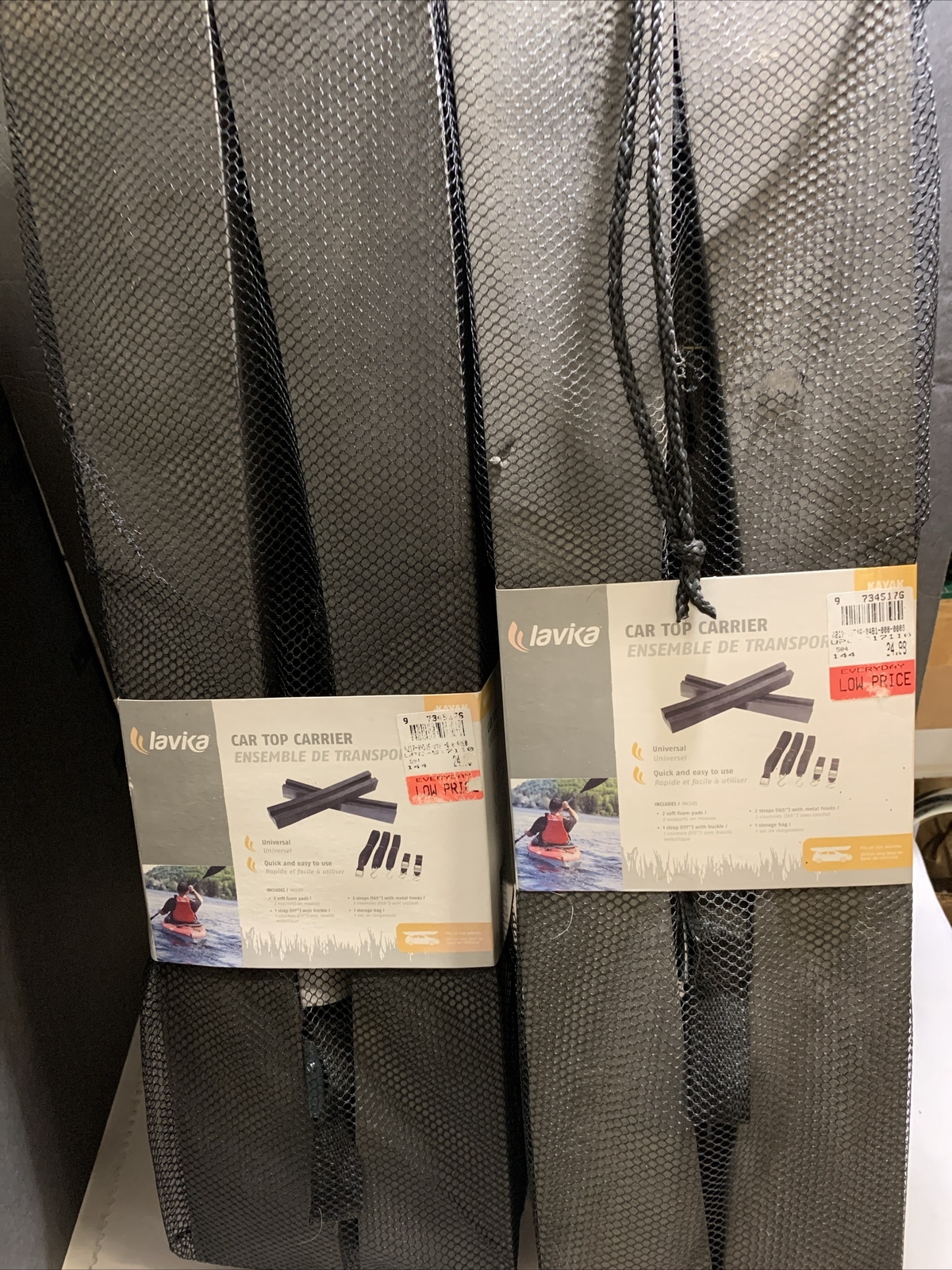 Lavika Car Top Canoe Kayak Carrier w/ tags in Bag (Two Available) READ