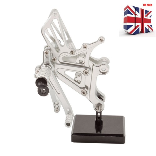 For Aprilia GP Shift RS125 2T 1996-2010 Silver CNC Rearsets Foot Pegs Footrest - Picture 18 of 20