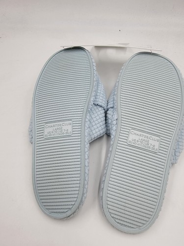 Chaussons femme Charter Club texturés nœud L 9-10US bleu cristallin à enfiler - Photo 10/15