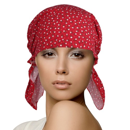 Sciarpa di cotone slip on turbante pre-legato cappello avvolgente chemio cancro copricapo donna - Foto 62 di 66