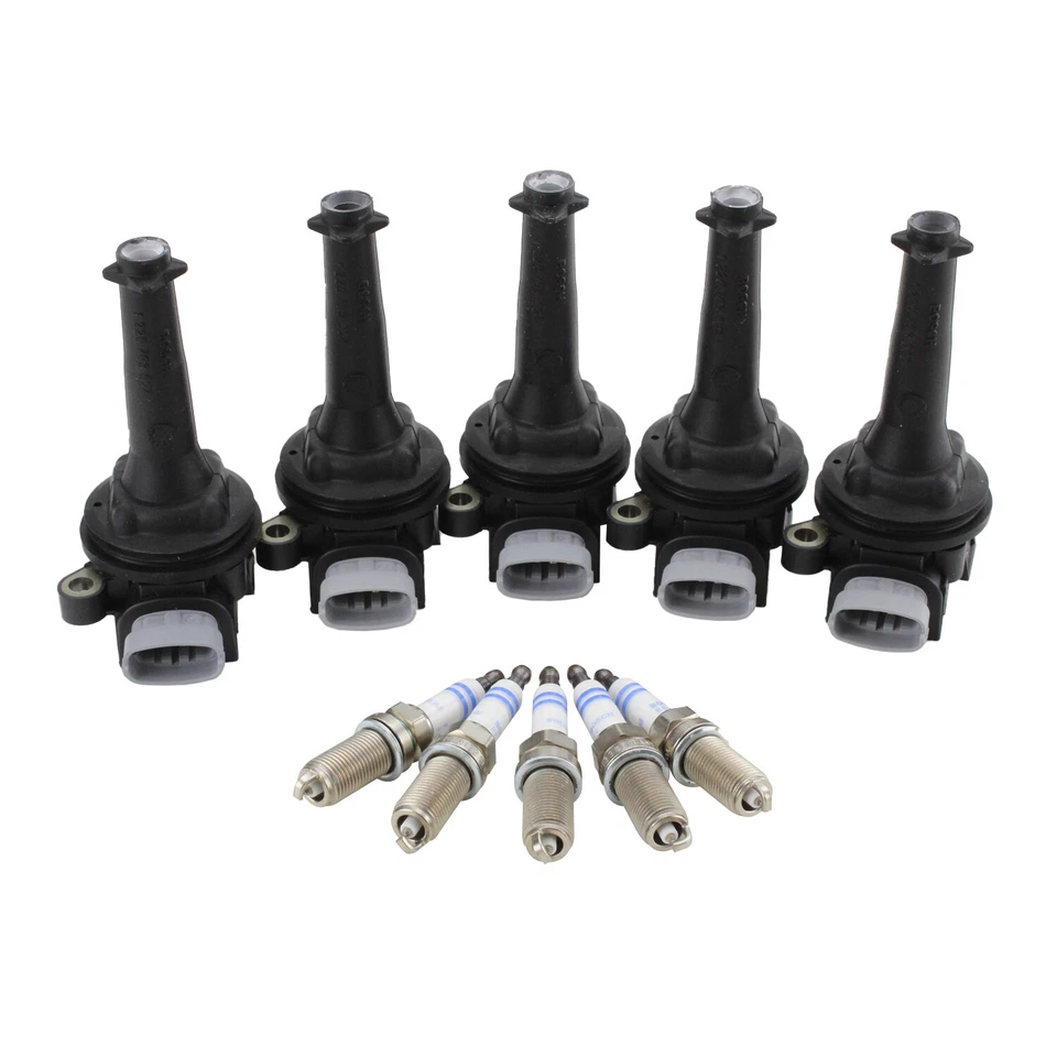 Bosch Kit de 5 bobinas de encendido y 5 bujías de iridio para Volvo C30 C70 S40 V50 V70 Foto 4 de 4