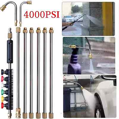 #ad 120in Pressure Washer Extension Wand Replaceable Upgraded Power Washer Lance US $28.94
