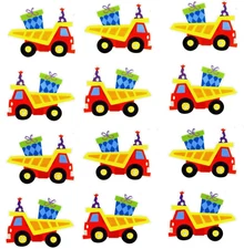 Mrs. Grossman's Birthday Party Dump Truck Scrapbook Stickers! 3 Strips