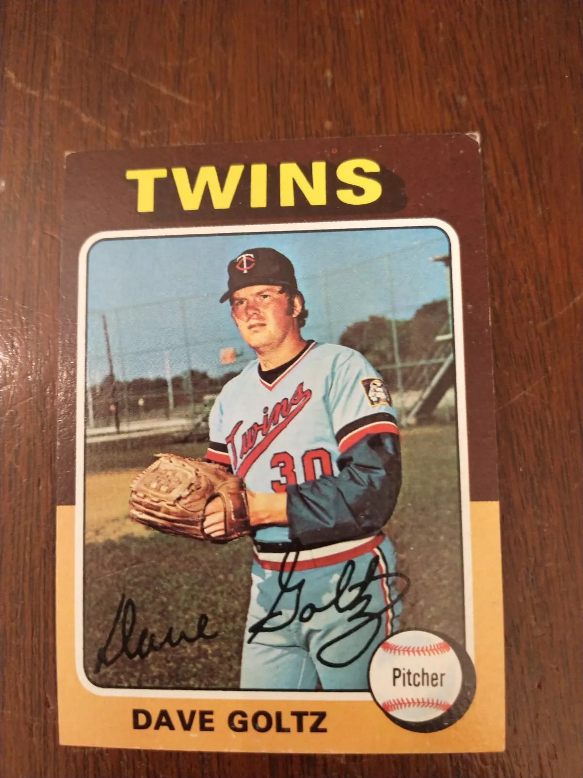 Dave Goltz trading card