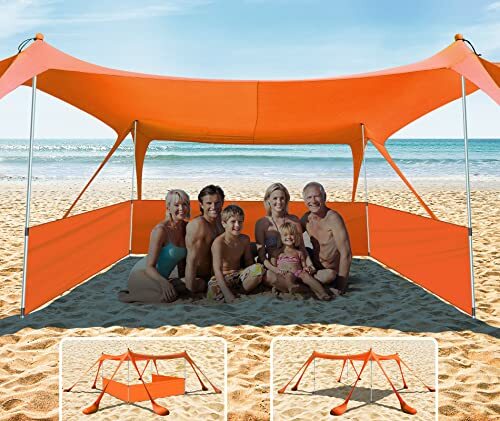 EYEFAME UPF50+ Anti-Wind Beach Tent 