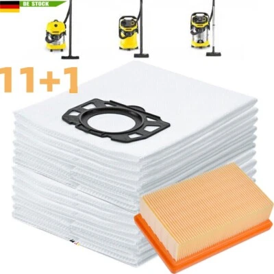 INVEST 11x Staubsaugerbeutel + Filter Ersatz für Kärcher 2.863-006.0 WD4 WD5 WD6 MV4 DE