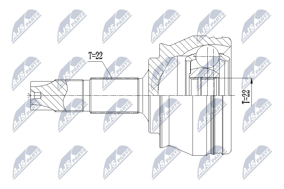 Nty Outer Cv Joint For Fiat Fiorino Qubo 08- Punto 08- Nem0 08 - Image 7