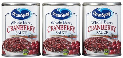 Whole Cranberry Sauce ~ Ocean Spray ~ 14oz Can ~ Lot of 6