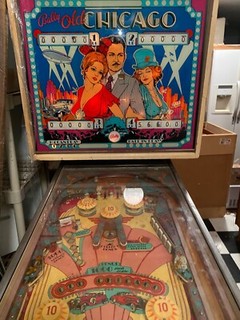 Old Chicago Pinball Machine 1976; Turns on, but may need work