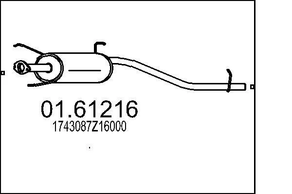 SILENCIEUX ARRIèRE PIAGGIO PORTER FOURGON 1.3 16V - Photo 2/2